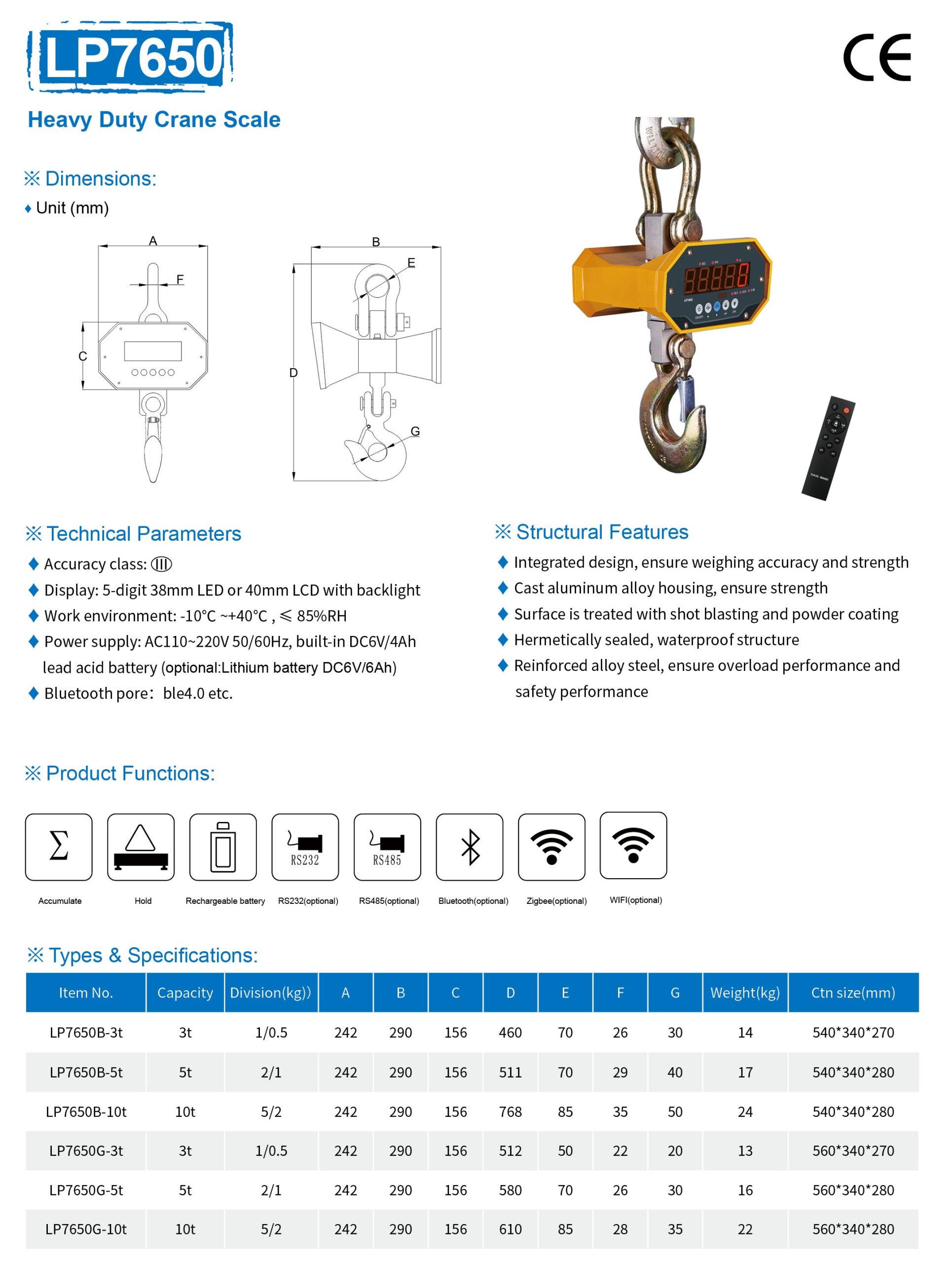 HEAVY DUTY CRANE SCALE 1000 KG - Image 4